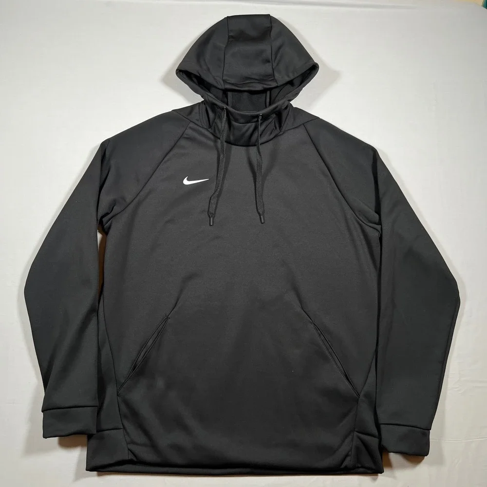 Nike Dri-FIT Mens Training Hoodie Black Pullover Sweatshirt Large CN9473-010